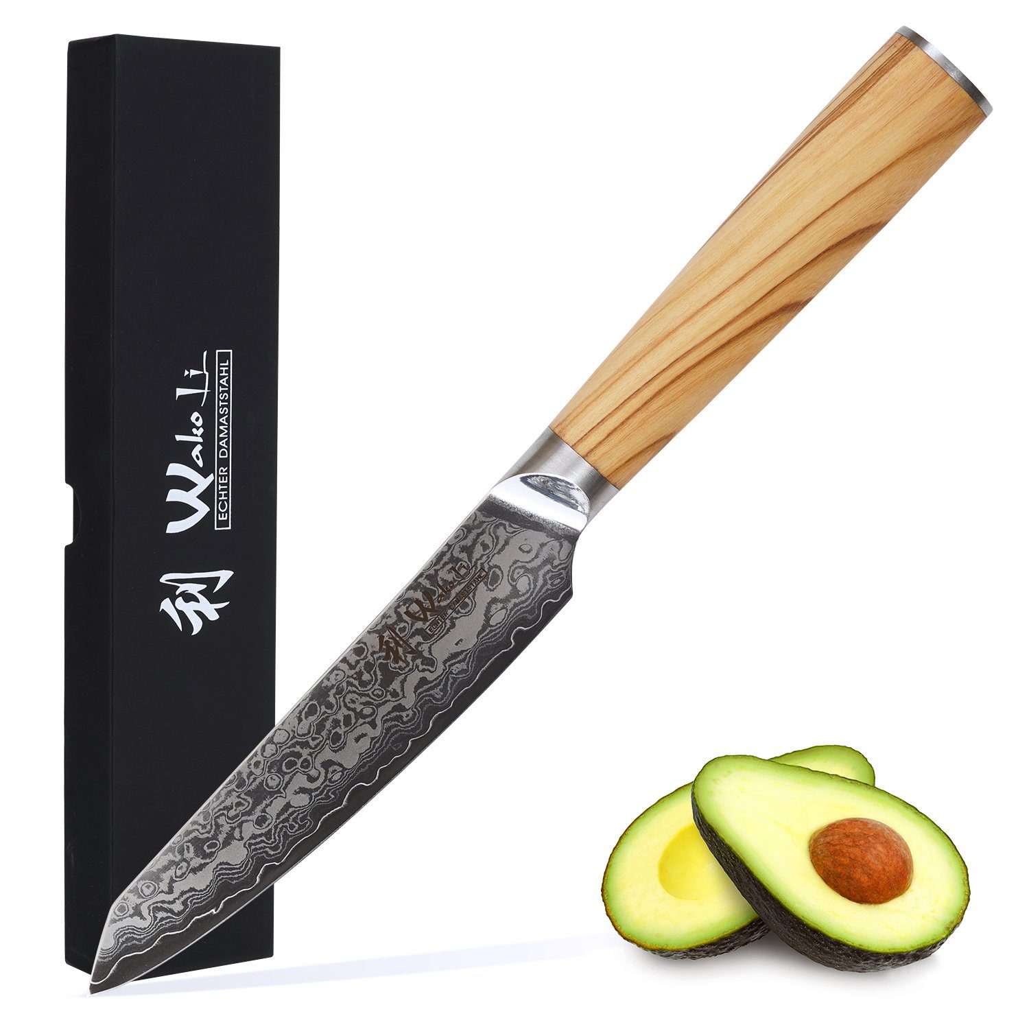 Allzweckmesser Wakoli Oribu Damast Allzweckmesser, 11,5 cm Klinge aus 67 Lagen Damas