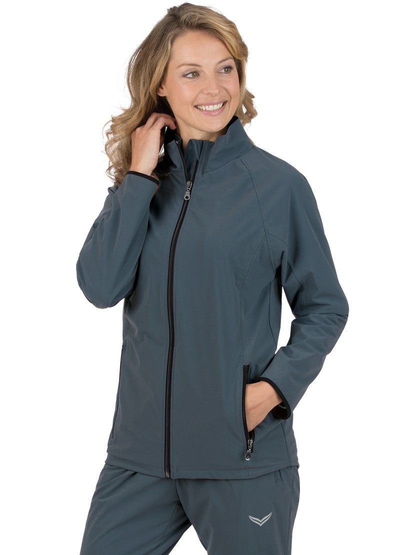 Trainingsjacke TRIGEMA Raglan-Jacke mit Netzinnenfutter