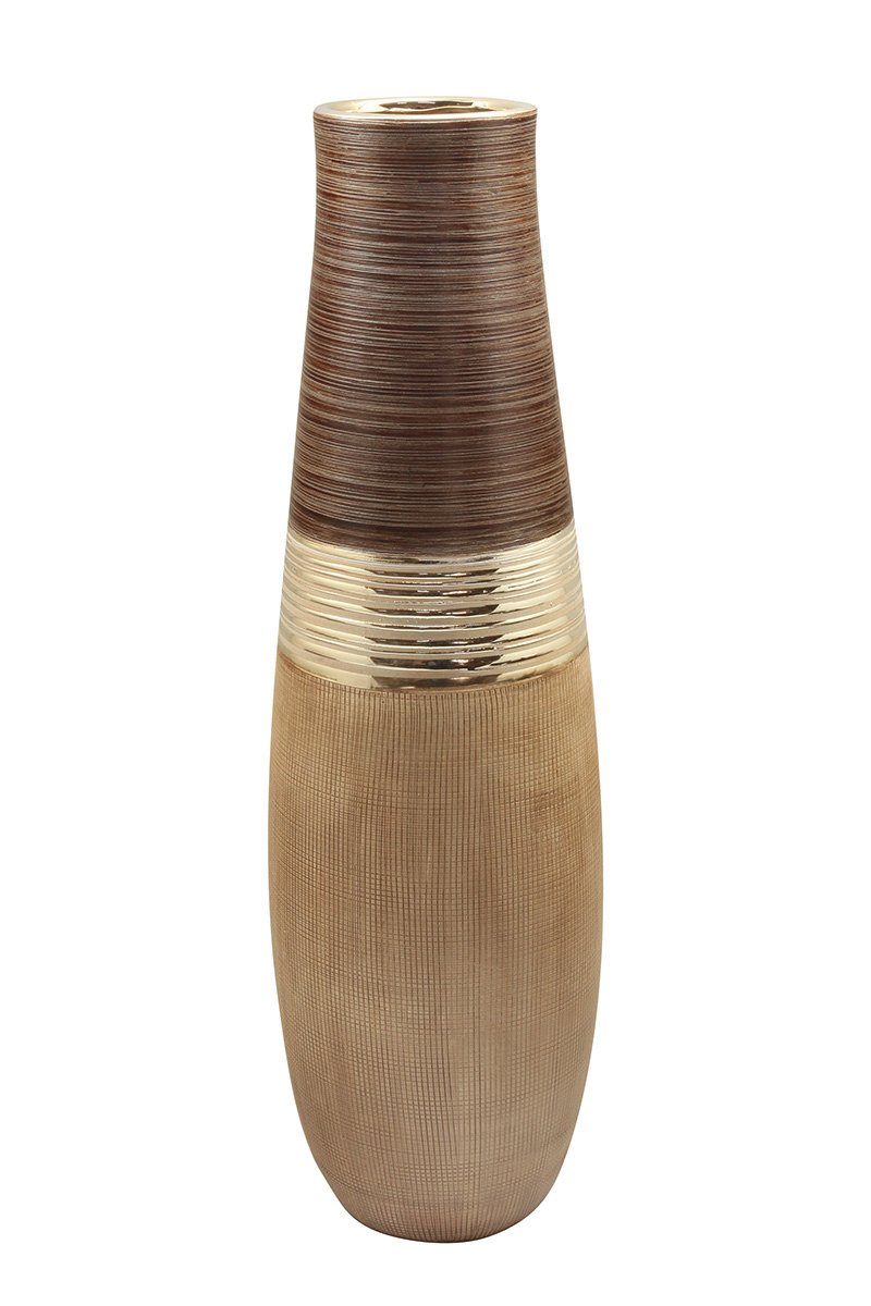 cha, braun Dekovase Dekovase x x 15 56 Vase GILDE Keramik cm Vase cm cm Kegelvase (BxHxL) 15 Bradora dekorative Dekoartikel Tischvase