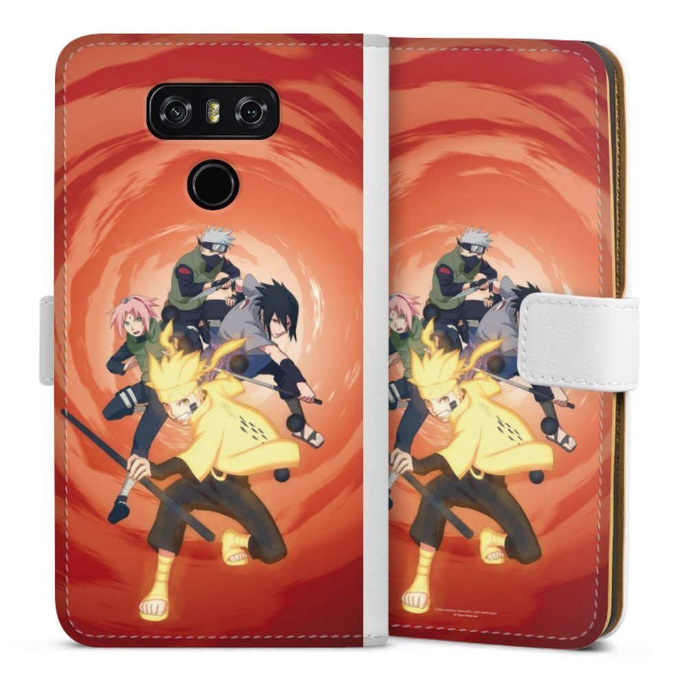 DeinDesign Handyhülle Naruto Shippuden Sasuke Sakura Team 7, LG G6 Hülle Handy Flip Case Wallet Cover Handytasche Leder