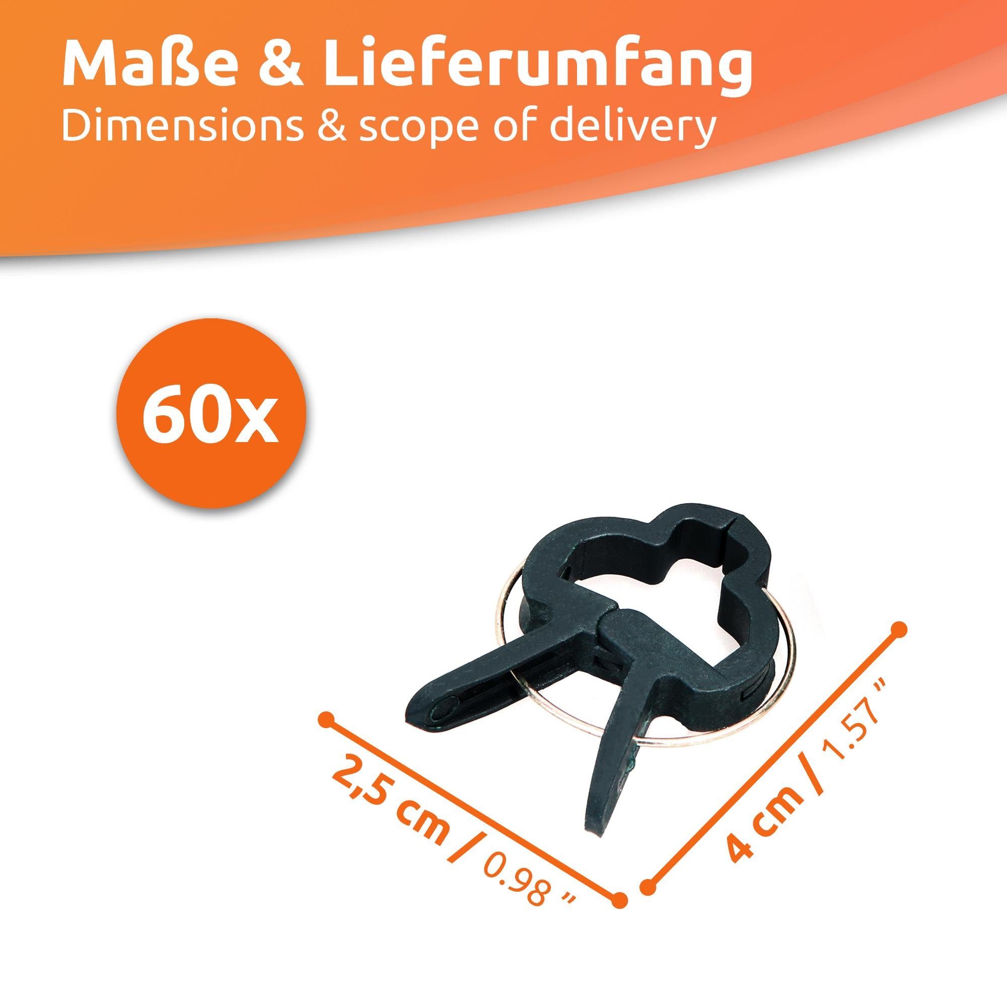 ECENCE Gartenpflege-Set 60x Pflanzenclips klein Pflanzenklammern günstig online kaufen
