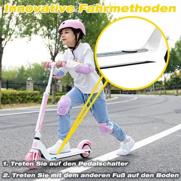 HITWAY Cityroller 5.5 Zoll Elektroscooter für Kinder mit 8 km/h, 3 einstellbare Höhen, 50,00 W, 8,00 km/h