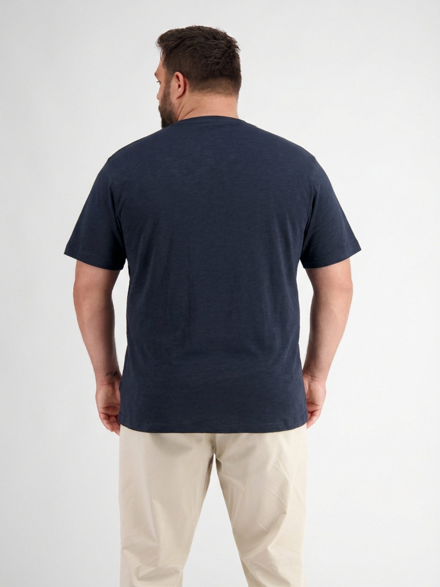 LERROS T-Shirt T-Shirt mit Rundhalsausschnitt, grosse Größen Herren T-Shirt Übergröße, 100% Baumwolle, Einfarbig, Kurzarm