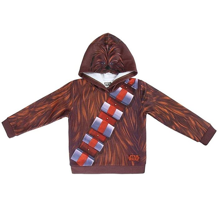 Star Wars Hoodie StarWars Kinder Hoodie Sweatshirts Chewbacca mit Kapuze Pullover Jungen + Mädchen 4 6 8 Jahre