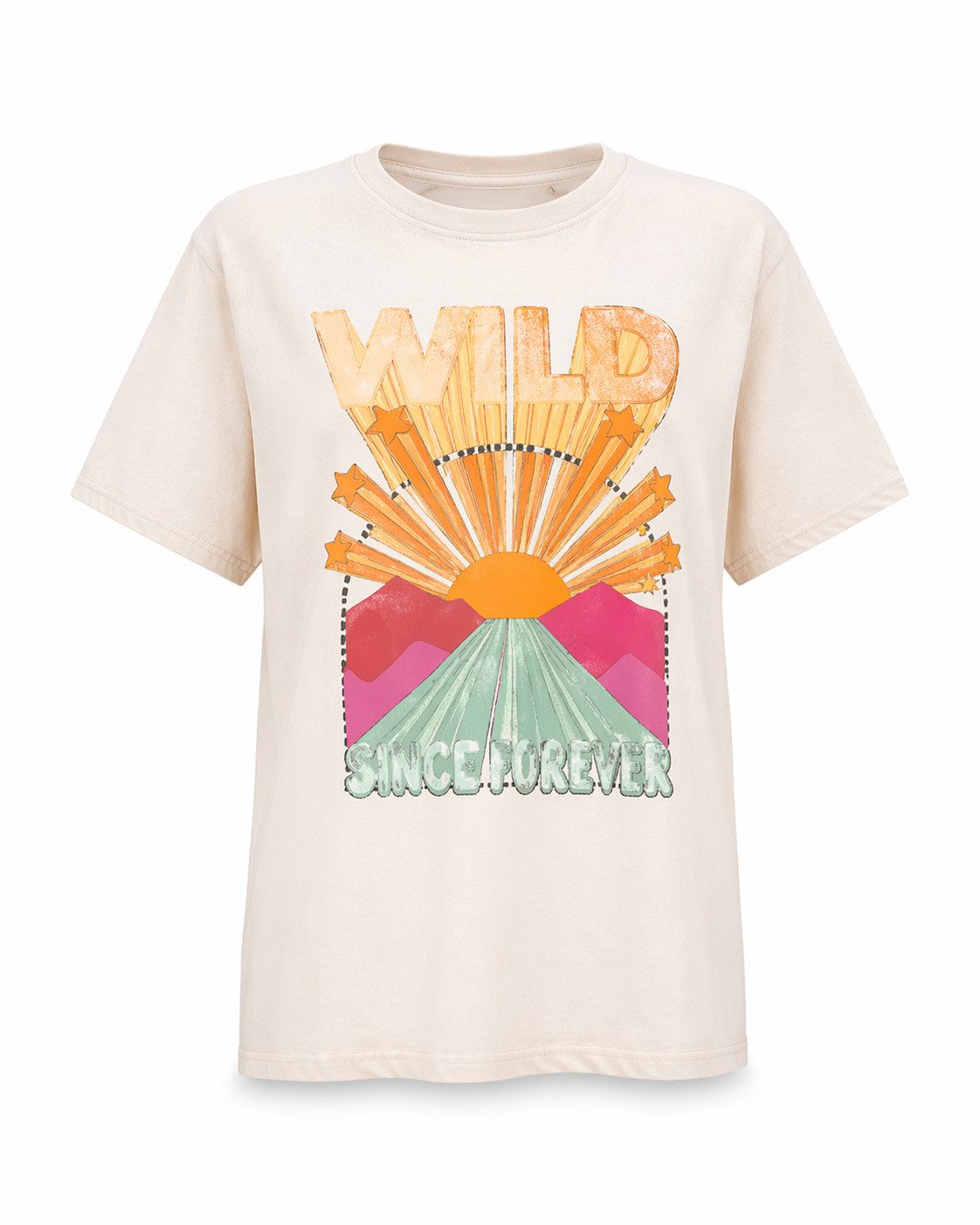 Freeman T. Porter Kurzarmshirt Suria Suncatcher T-Shirt Damen - T-Shirt Damen - Bedrucktes Kurzarmshi