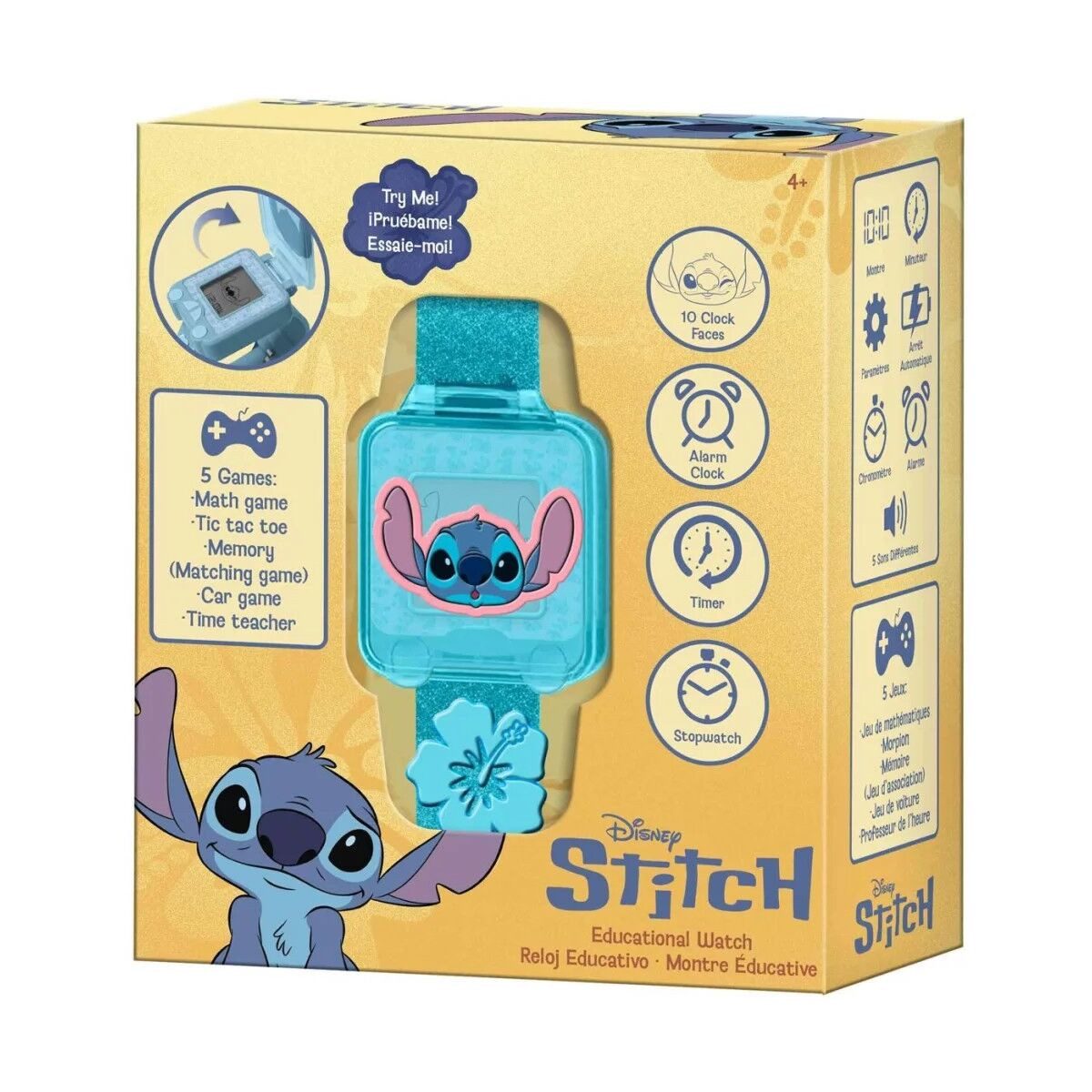 Disney Digitaluhr Disney Lilo und Stitch Leaf pädagogische digitale Uhr mit, (1-tlg)