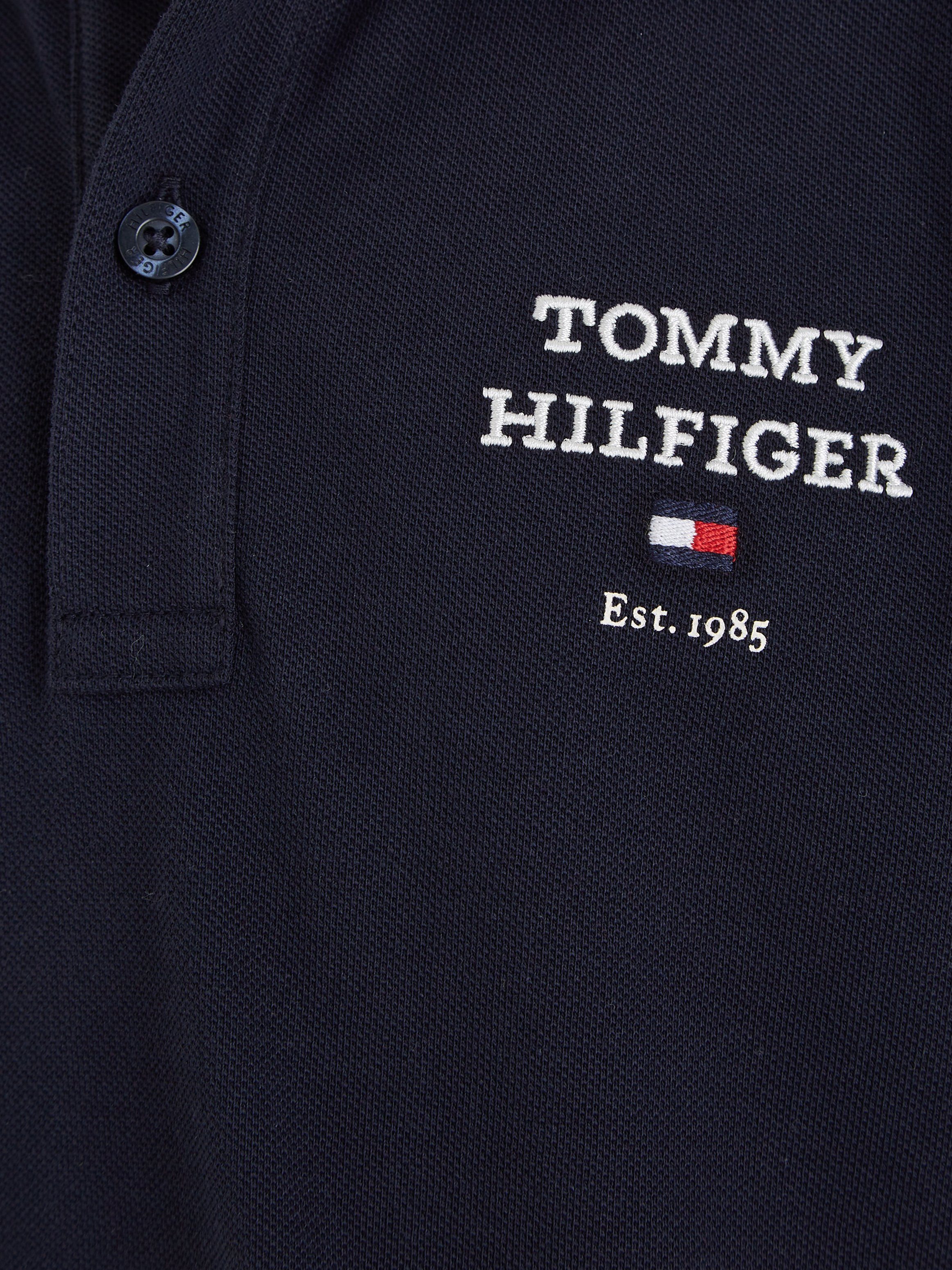 Tommy Hilfiger Poloshirt LOGO desert POLO sky S/S Logostickerei mit TH