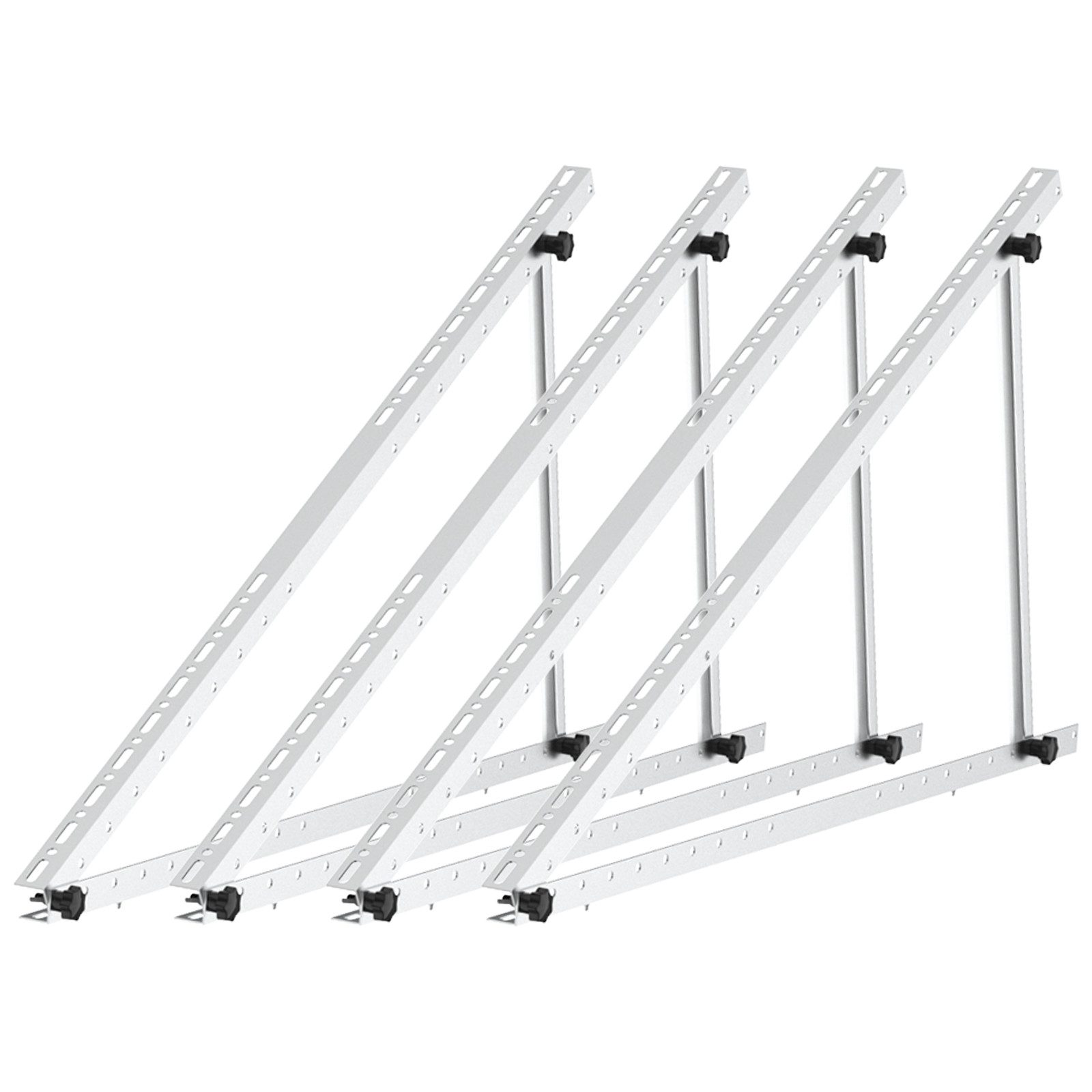 GLIESE Solaranlage 4X PV Halterung 114cm Solarmodul Balkonkraftwerk, (4-St., 2x Solarmodul Halterung inkl. Befestigungsmaterial), für Flachdächern Balkon Wohnmo – Bild 2 von 5