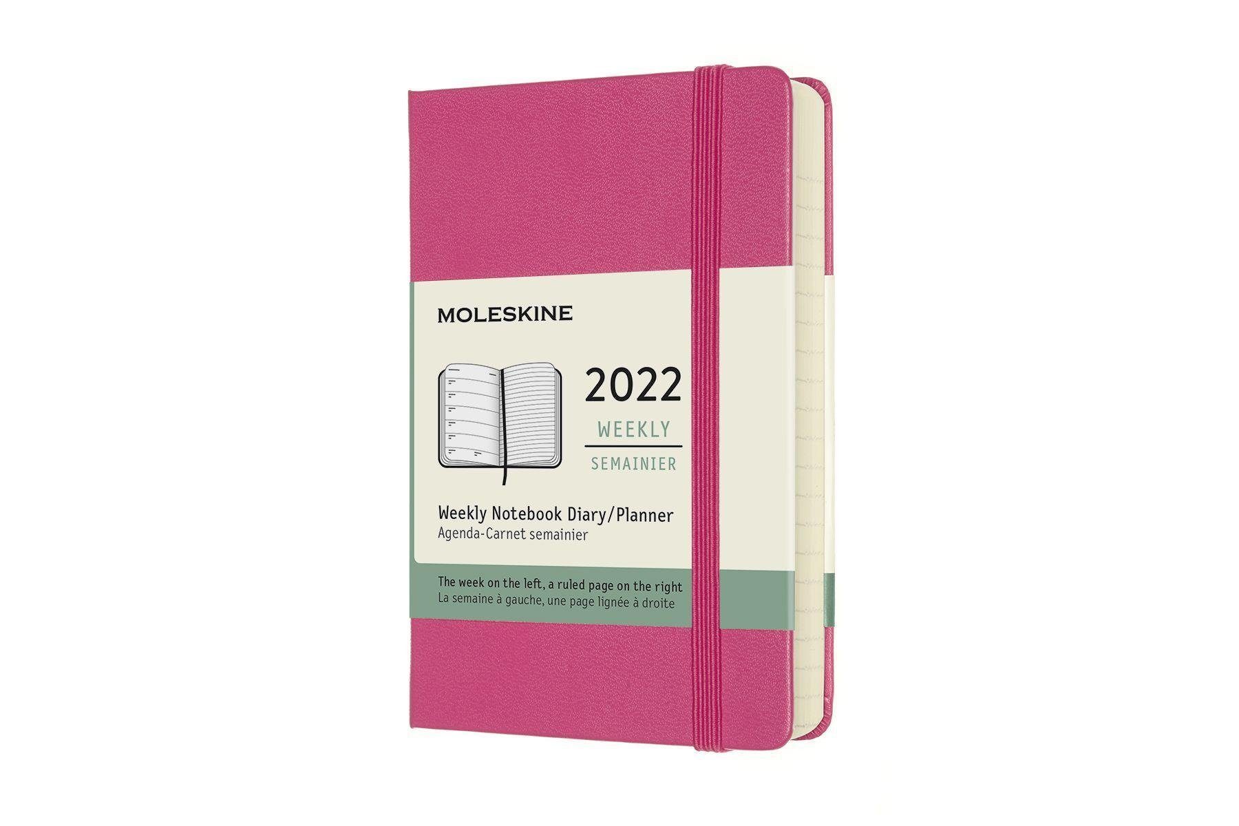 Terminkalender Moleskine 12 Monate Wochen Notizkalender 2022 Pocket/A6, Bougainvil...