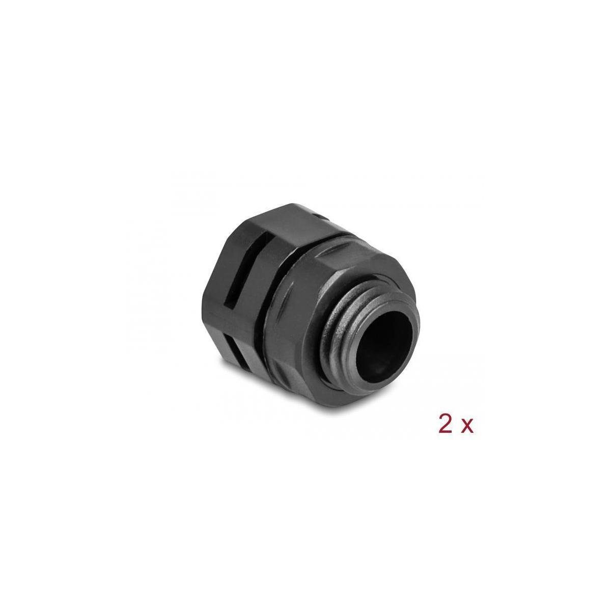 Delock Kabelverbinder-Sortiment 60479 - Druckausgleichselement M12 schwarz 2 Stück