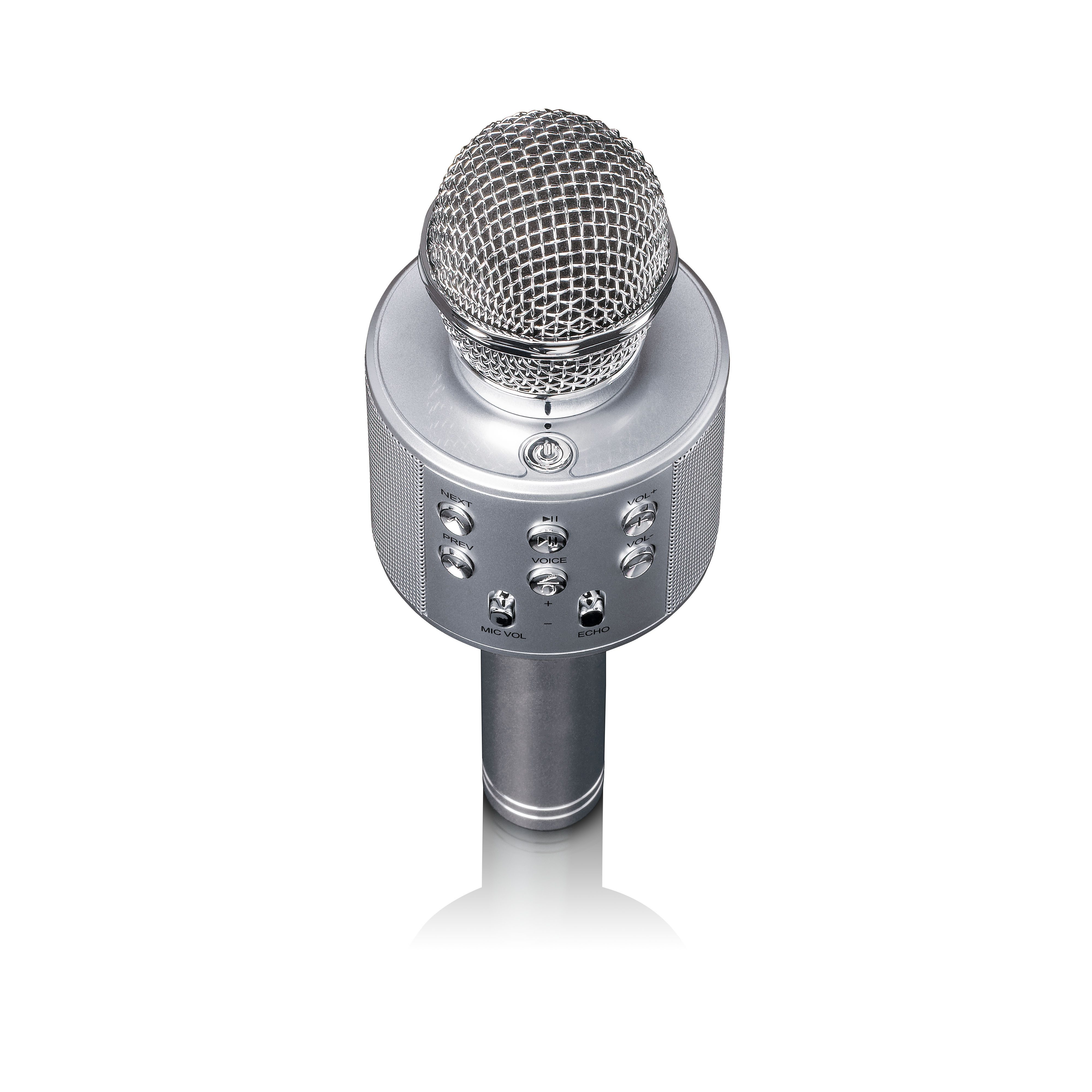 Lenco BMC-040PK Karaoke-Maschine 1.0 (Bluetooth,SD,USB, 3 W, Karaoke Mikrofon mit Bluetooth, Micro SD & 3 Stimmverzerrer Effekten)