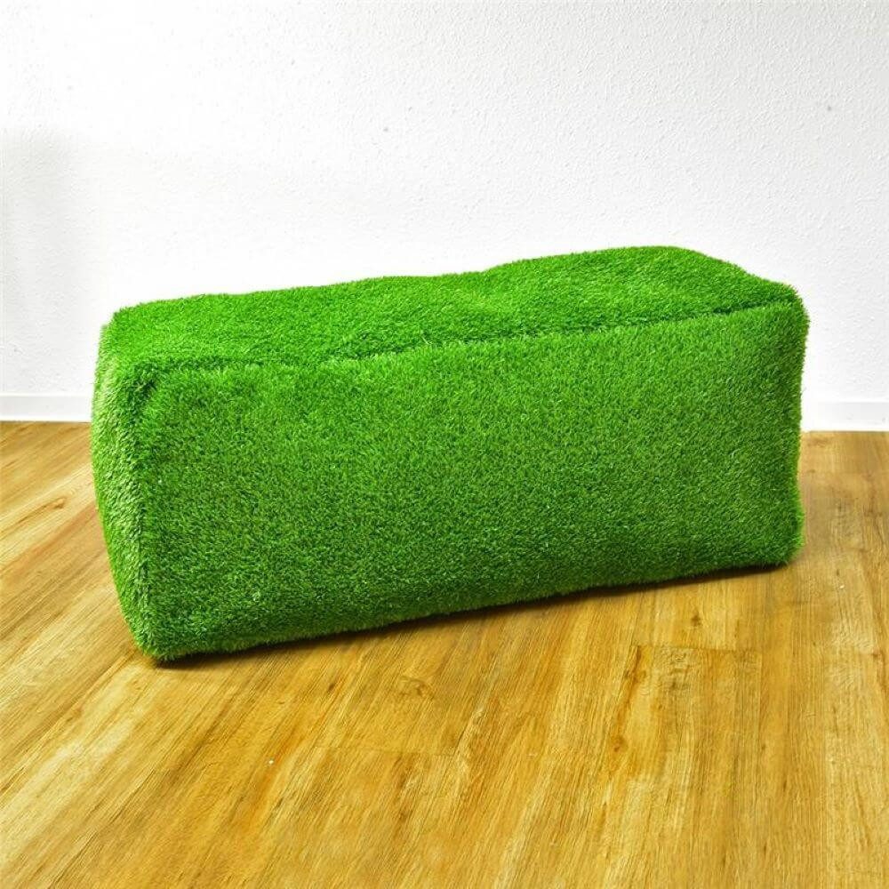 Kögler Gartenfigur AniPlants, Grasfigur, "Möbel", Quader-Hocker, Gartendeko, 40 cm, Modernes Design und hochwertige Verarbeitung