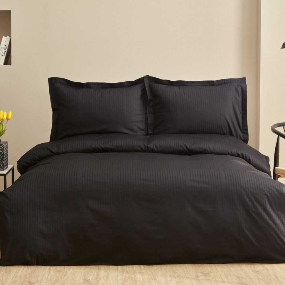 Karaca Home Постельное белье Karaca Home Uniq 100% Baumwolle Sateen Doppel Bettbezug Set Schwarz