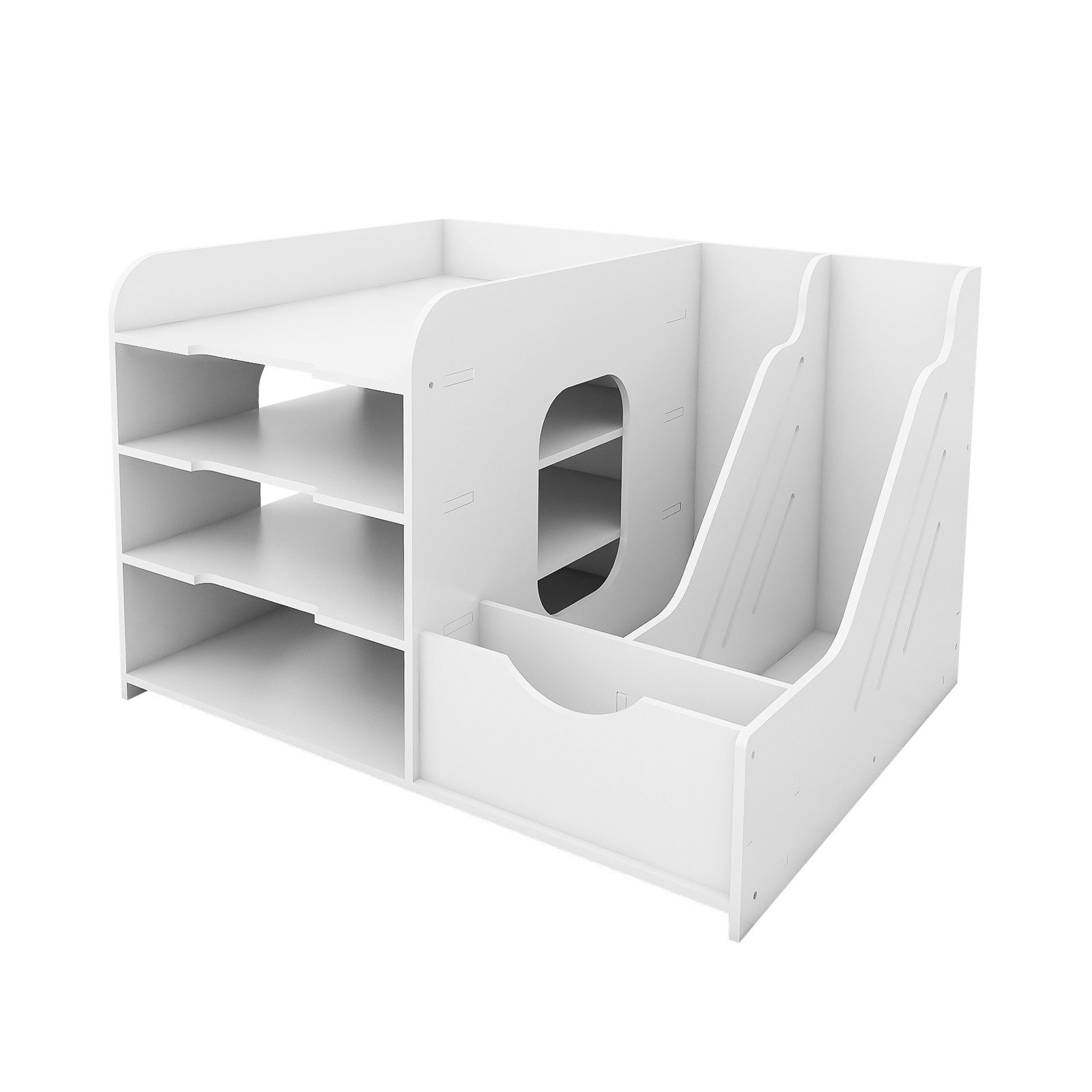 JEOBEST Regal-Schreibtisch Schreibtisch Organizer, Briefablage Stapelbar Dokumentenablage