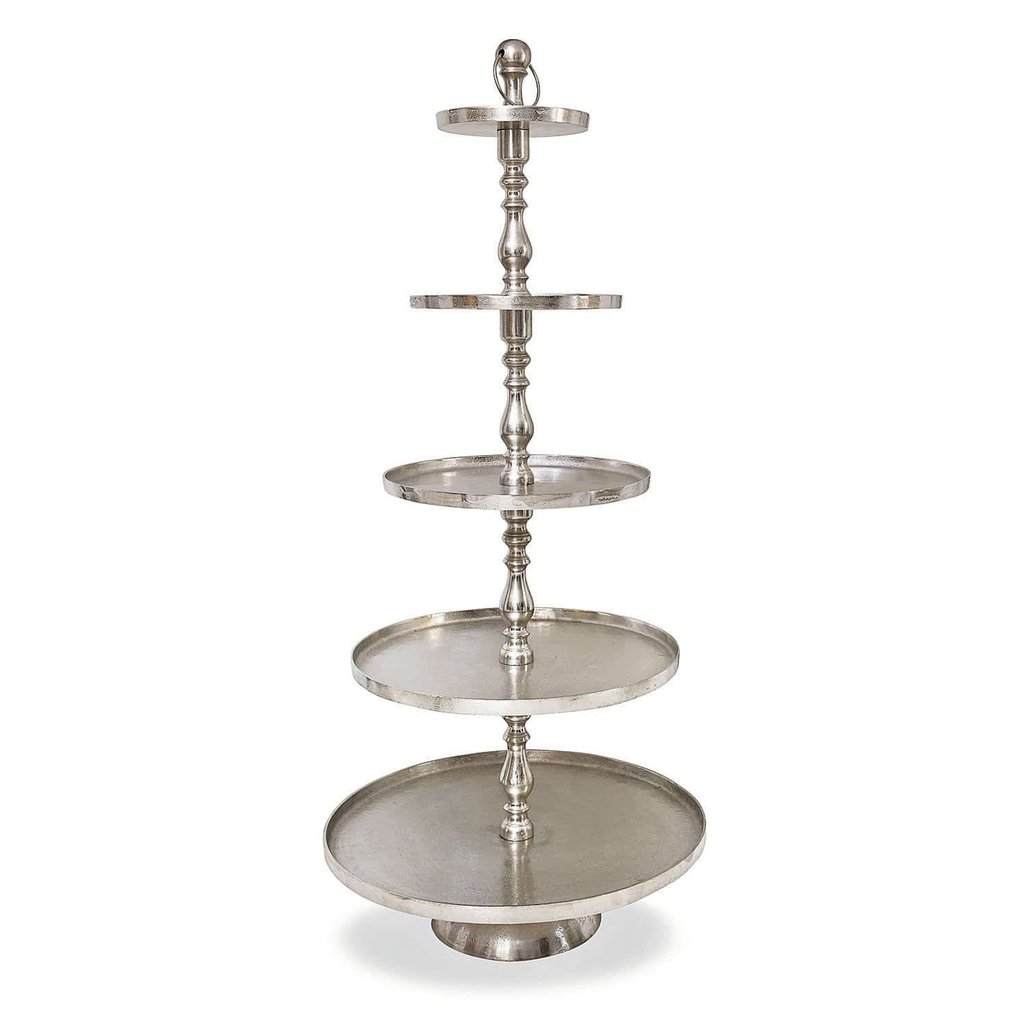 Mirabeau Etagere Etagere Magonie antiksilber, Aluminiumguss