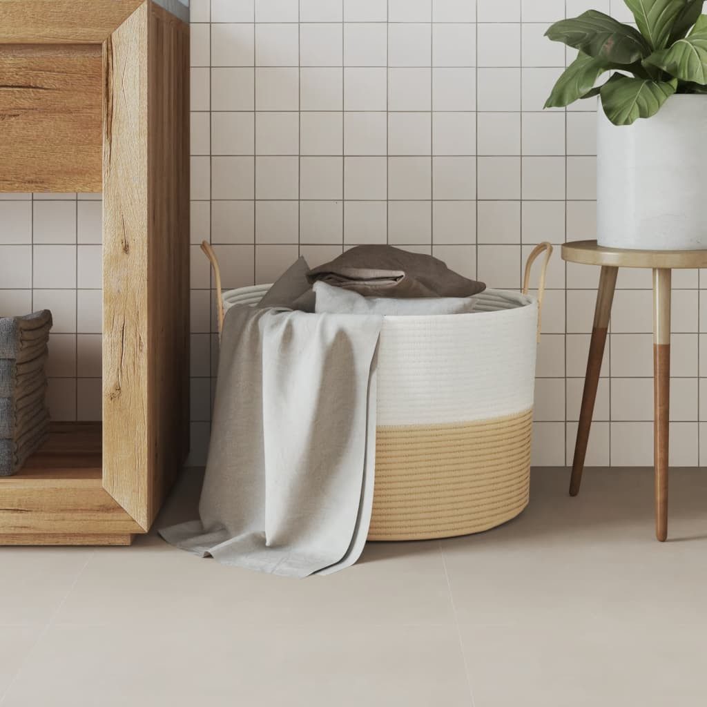 vidaXL Aufbewahrungskorb Aufbewahrungskorb Beige und Weiß günstig online kaufen