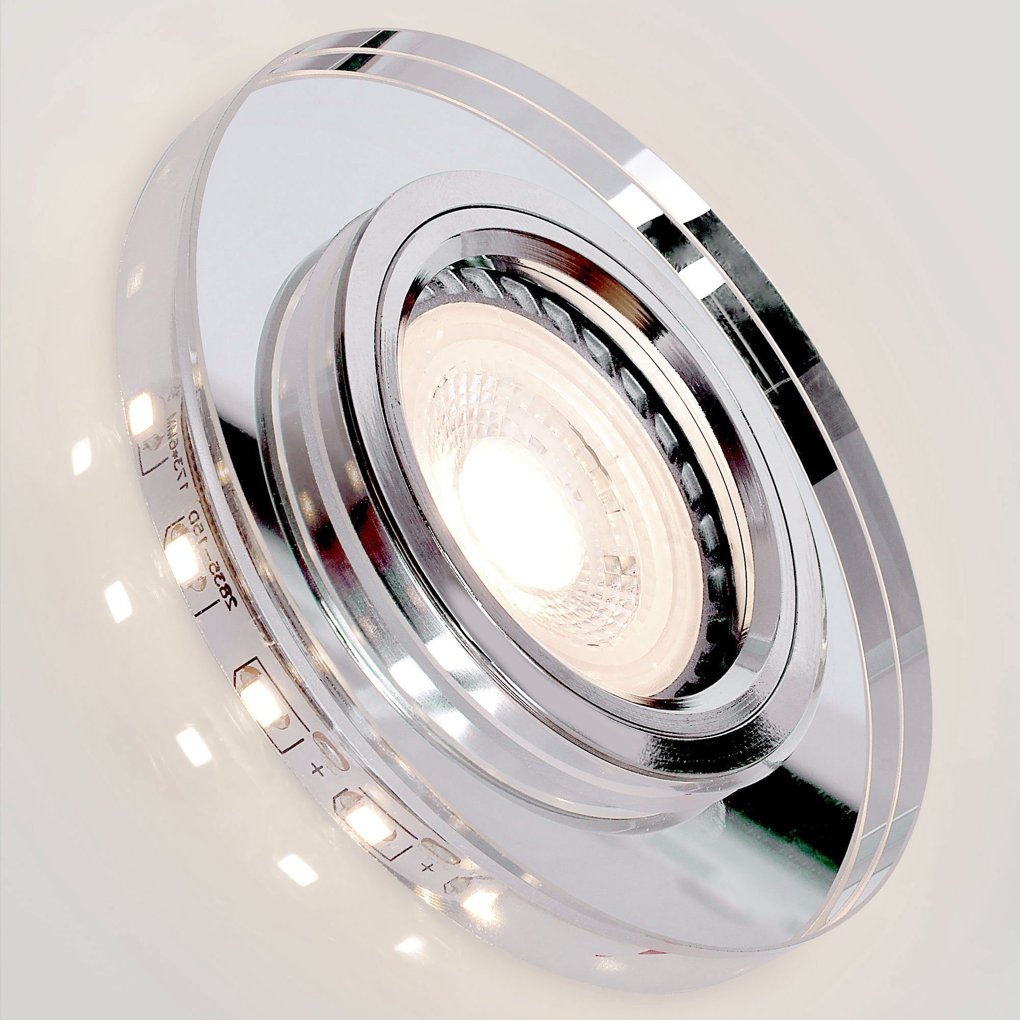 Maxkomfort Einbauleuchte 4111-4112, LED wechselbar, ohne Leuchtmittel, warmweiß, 3000K, einbauleuchte