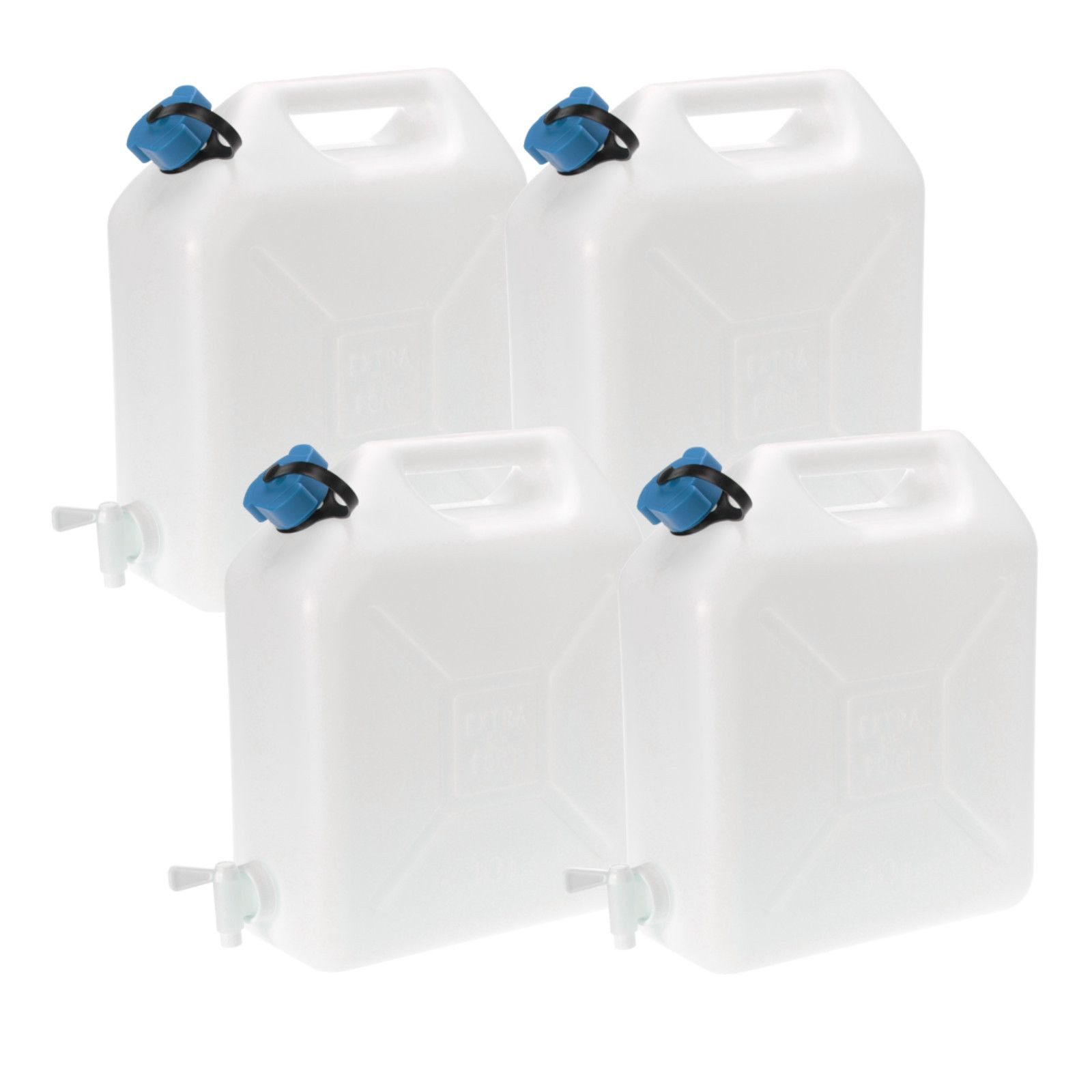 Kanister Wasserkanister 4x 10 Liter Auslaufhahn Camping Wasserbehälter