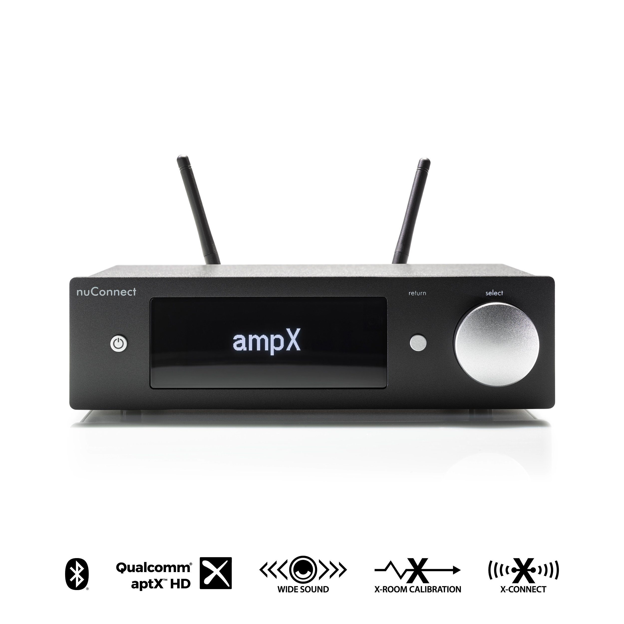 ampX Stereo Calibration, Sound, nuConnect Vollverstärker) Vollverstärker X-Room 2x Nubert 130 (Wide W, Schwarz