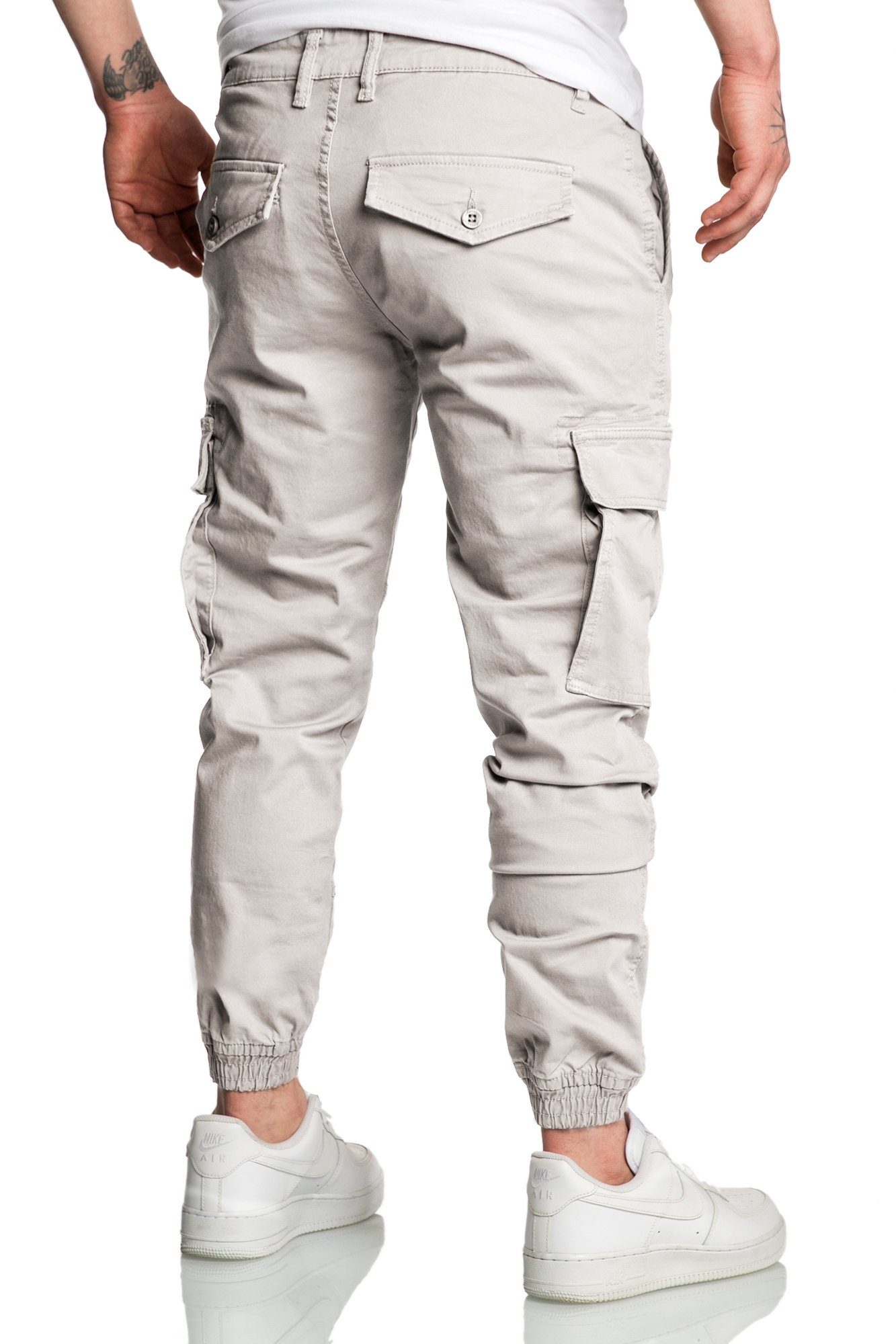 Amaci&Sons Chinohose PLANO Cargo Jogger-Chino Herren Cargo Jogger Chino Jeans Hose