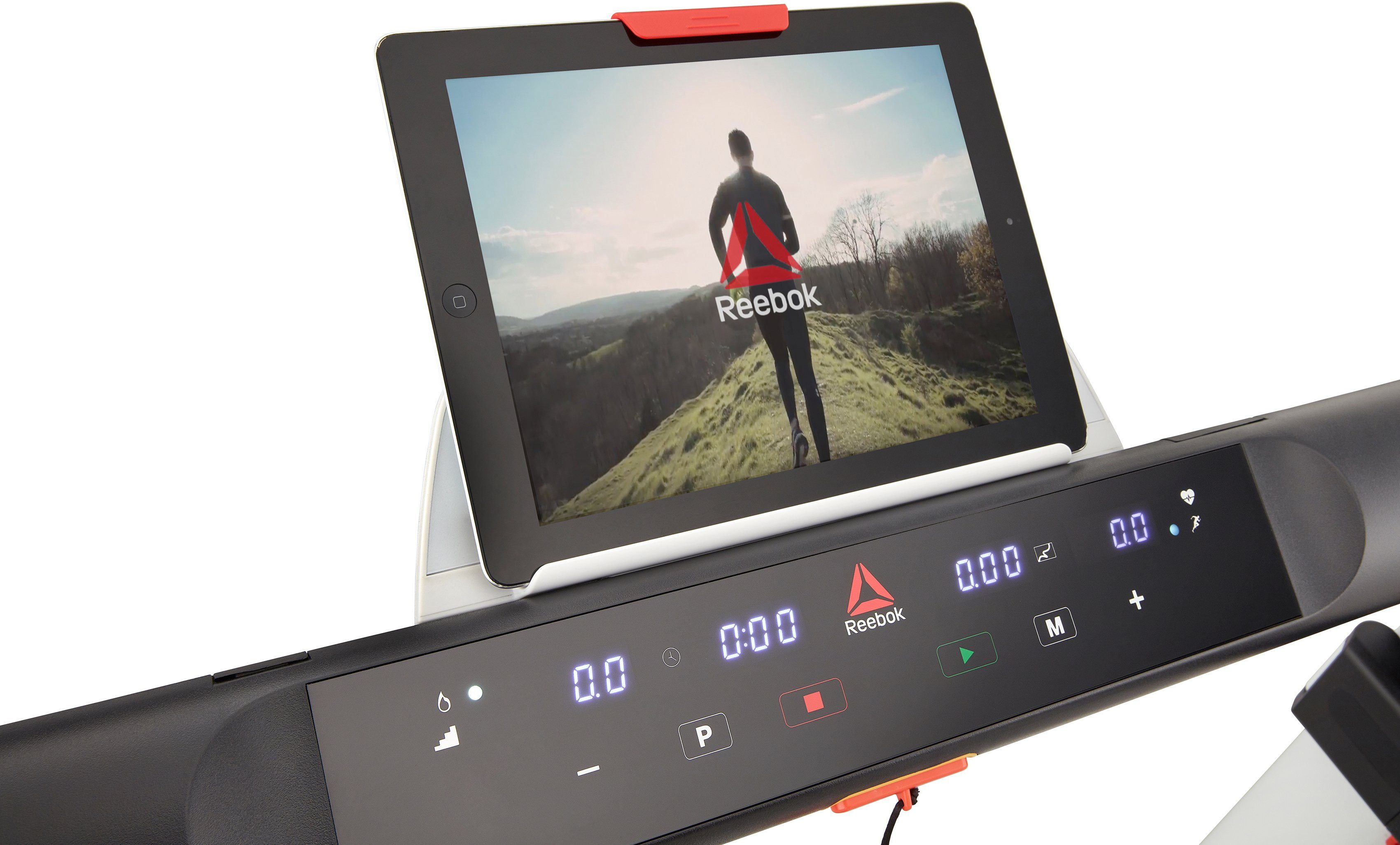 Reebok Laufband i-Run 4.0 (im Ultra-Kompakt Faltdesign, mit Tablet-/Handyhalterung), bis max. 16 km/h, klappbar, mit Steigung, 120 kg max. Benutzergewicht
