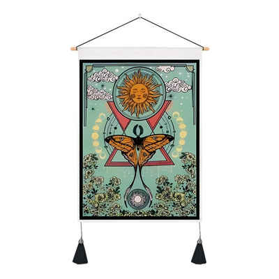 Wandteppich Kleine Wandteppiche Wandbehang Schmetterling Motte Tarot Wandtuch, Juoungle