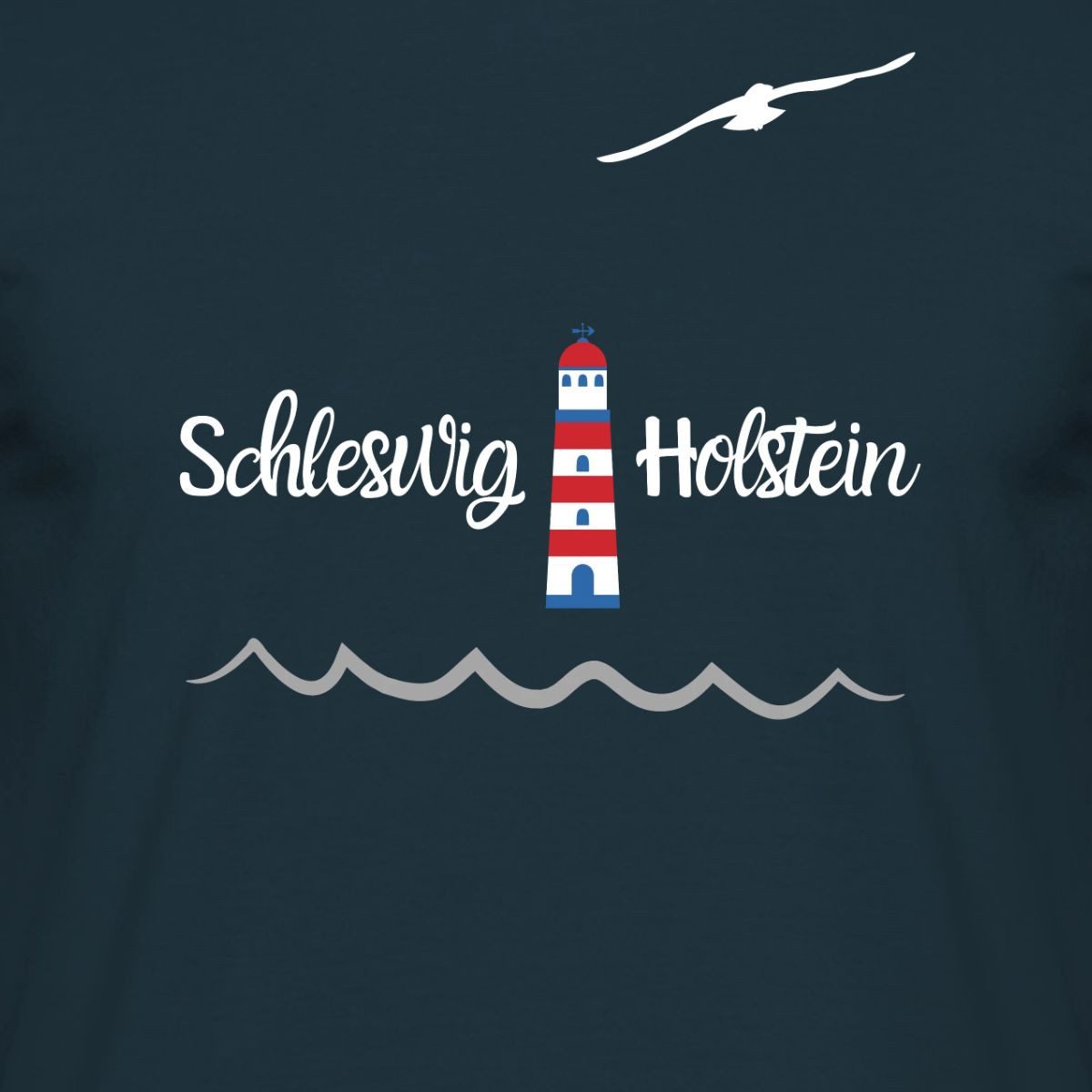 Spreadshirt T-Shirt Schleswig Holstein Leuchtturm Küste Nordsee Maritim Männer T-Shirt (1-tlg)