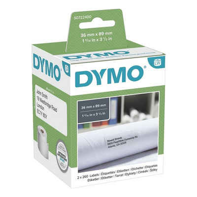 DYMO Thermorolle S0722400, 520 Adress-Etiketten, B/L: 89/36 mm