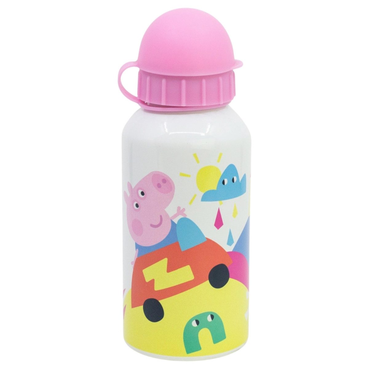Trinkflasche Peppa Pig 400 ml Aluminium Schule & Freizeit