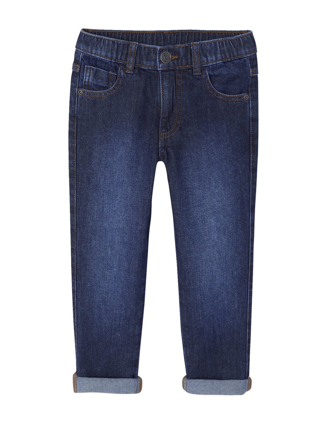 vertbaudet 7/8-Caprijeans Weite Kinder Jeans mit verstellbarem Dehnbund
