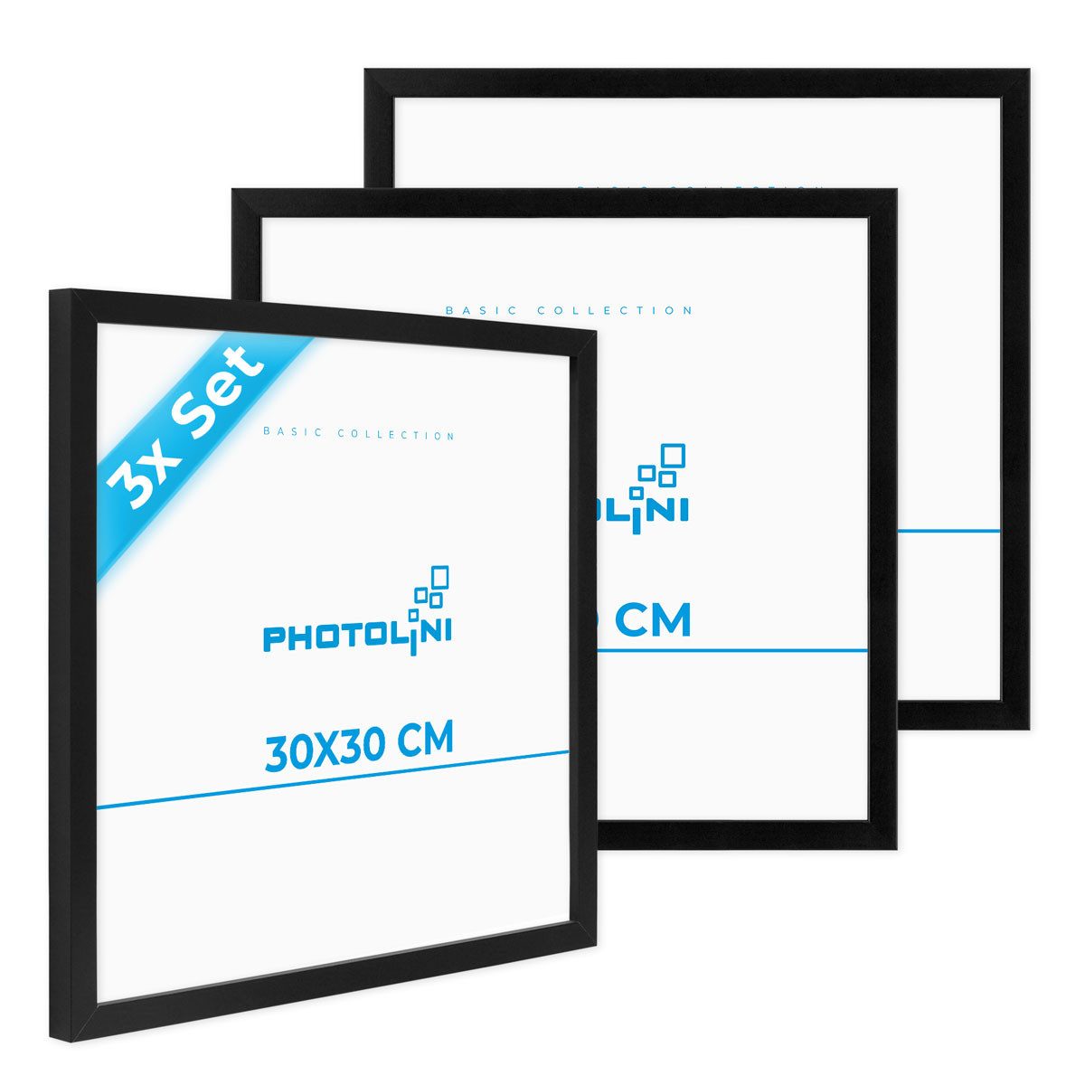 PHOTOLINI Bilderrahmen 3er Set, stabiles MDF-Holz, mit Acrylglas, extra Zub günstig online kaufen