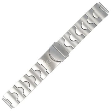 MARBURGER Uhrenarmband 18mm Edelstahl Silber Gliederband