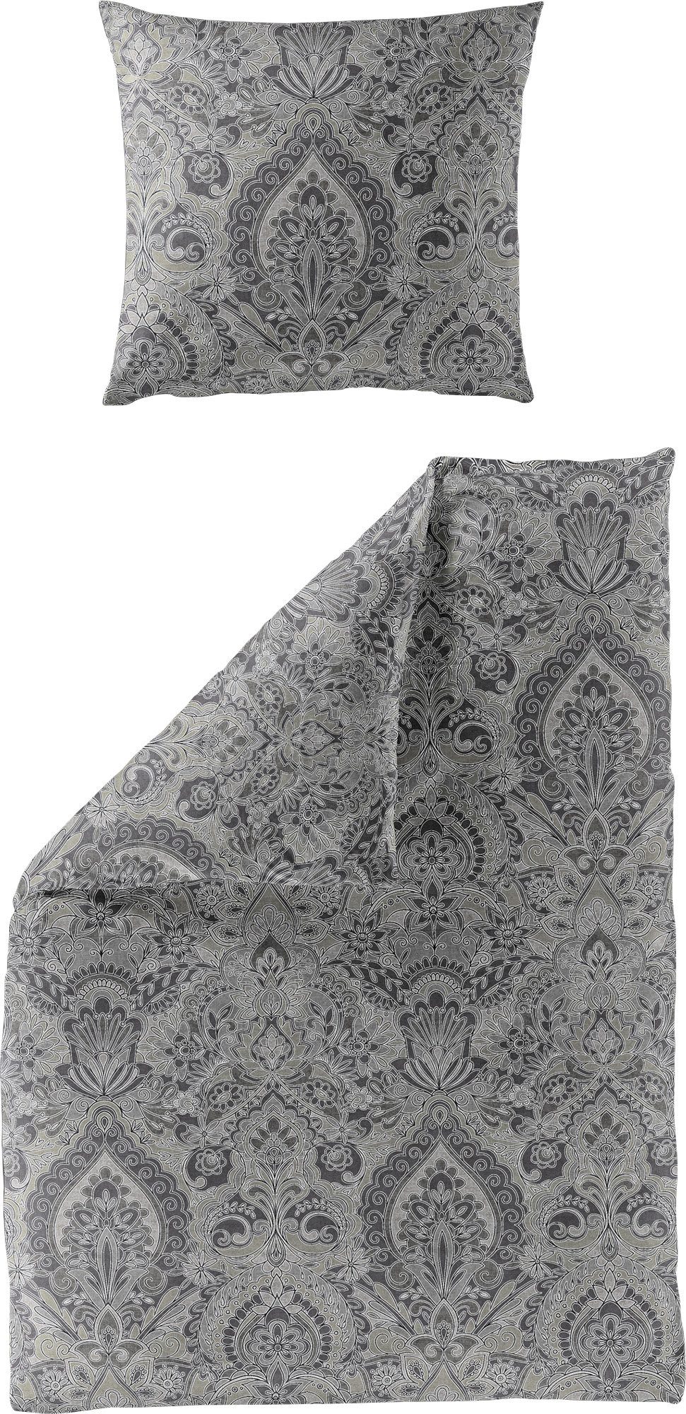 BIERBAUM Bettwäsche Bettwäsche, Baumwolle, Biber Paisley/Motiv/Ornamente