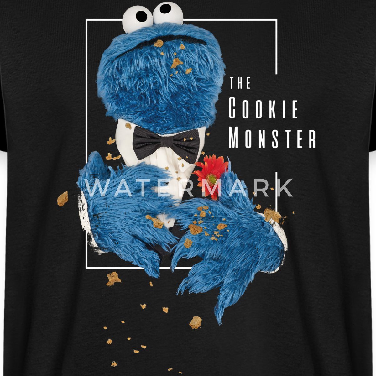 Spreadshirt T-Shirt Sesamstraße The Cookie Monster Männer Premium T-Shirt (1-tlg)