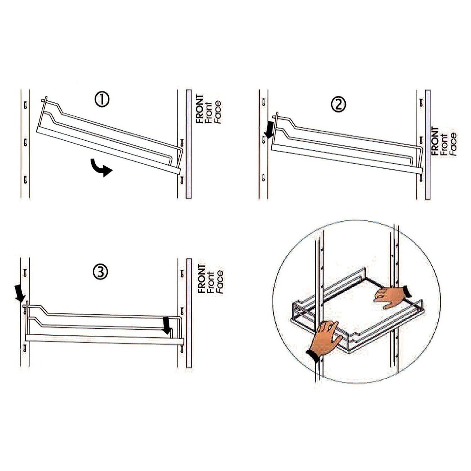 cm) (B Apothekerschrank Für 30 für x Kesseböhmer cm SO-TECH® cm 11 Drahtkorb 46,7 Apothekerauszug Schrankbreite: (1-St) DISPENSA x cm 25 T H