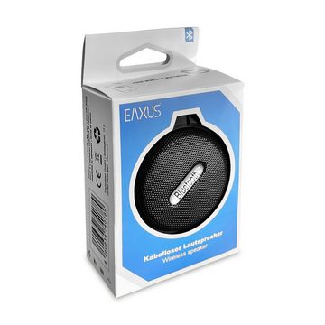 EAXUS Mini Speaker mit Saugnapf für die Dusche Bluetooth-Lautsprecher (Bluetooth, Spritzwassergeschützt, mit microSD-Slot für MP3s, Freisprechfunktion)