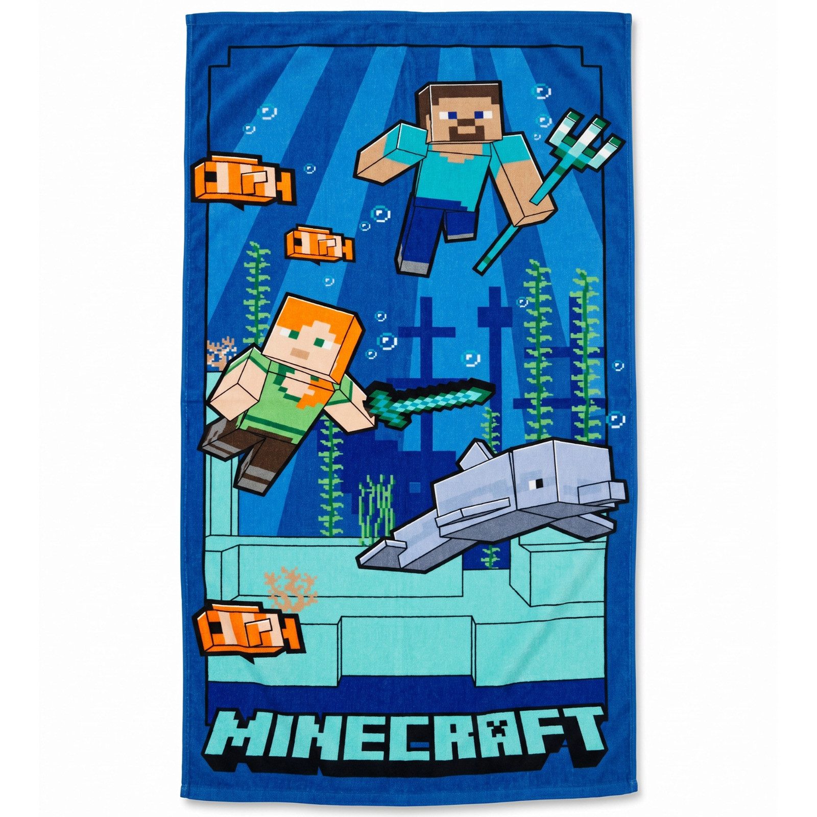 Minecraft Strandtuch MInecraft Gamer Steve Alex Mikrofaser Badetuch Strandtuch XL 70x140 cm, (1-St)