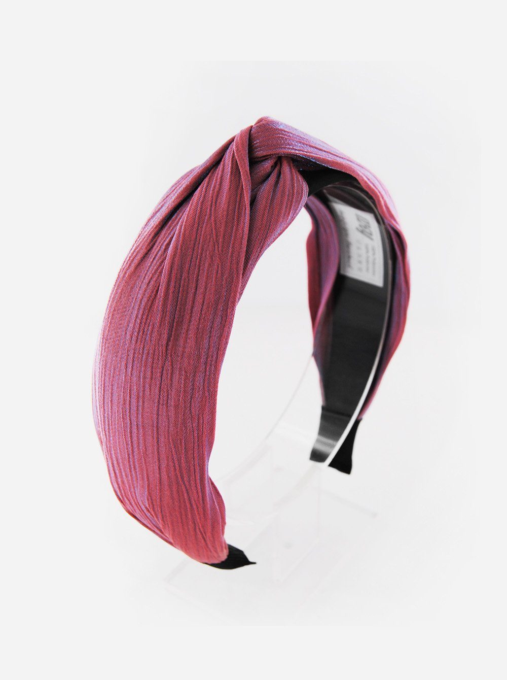 Haarband Vintage Braunrot Haareifen leichtem Gefalteter raffinierten Haarreif axy Knoten, Haarreif Glanz, mit Breiter Stoff mit