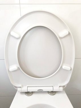 ADOB WC-Sitz Weiß, Absenkautomatik, zur Reinigung auf Knopfdruck abnehmbar