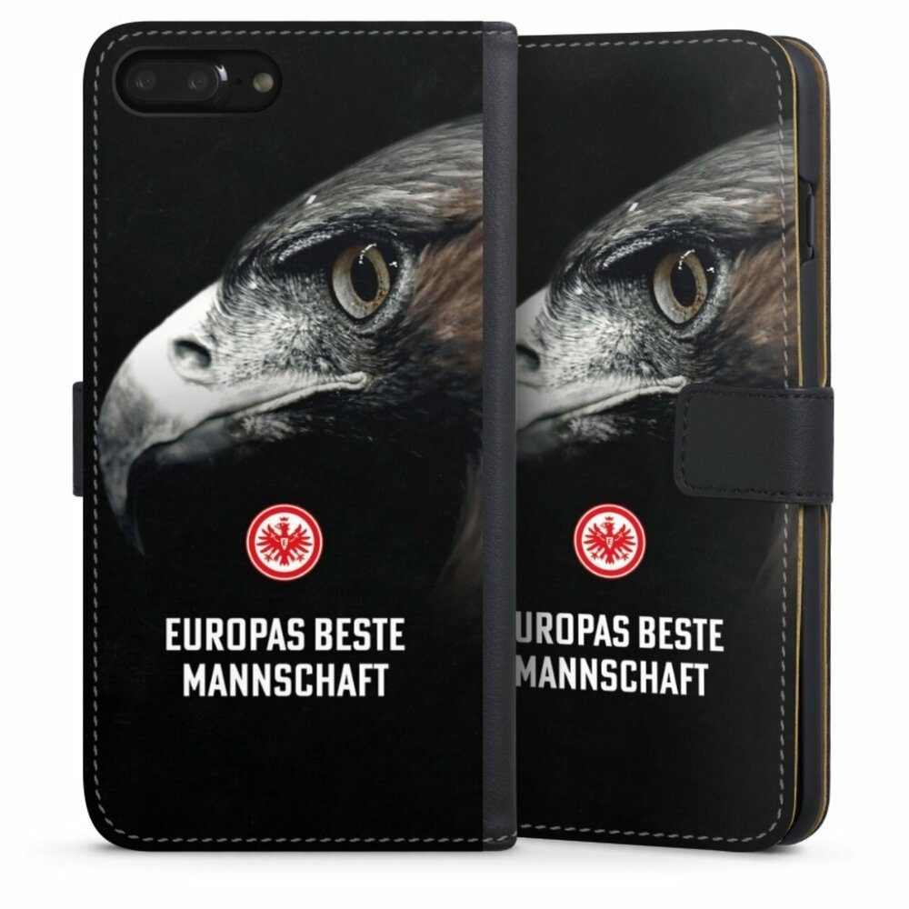 DeinDesign Handyhülle Eintracht Frankfurt Offizielles Lizenzprodukt Europameisterschaft, Apple iPhone 8 Plus Hülle Handy Flip Case Wallet Cover