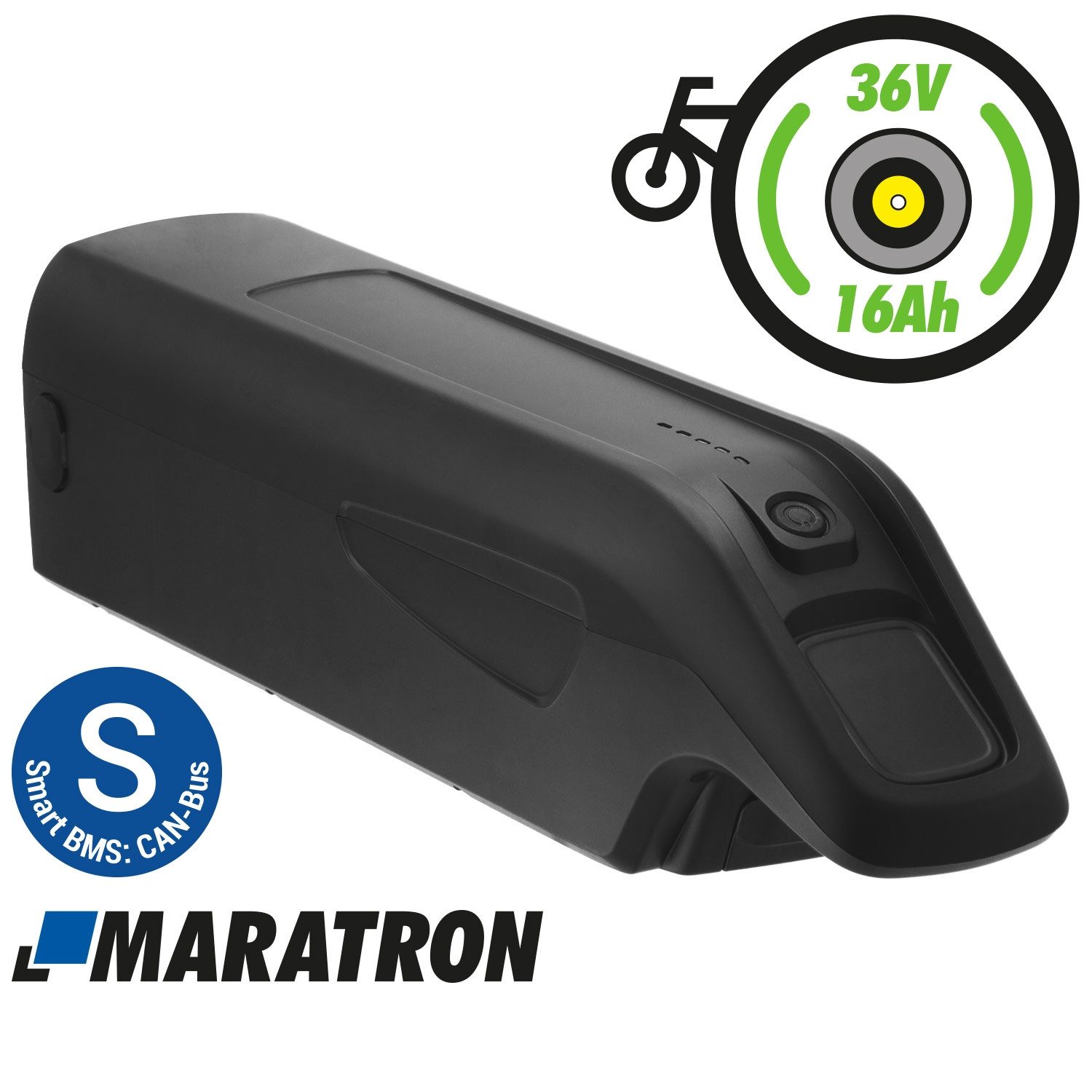 Maratron Ersatz- E-Bike Akku 16Ah (1 St), CAN-BUS für AEG Downtube E-Bikes von Prophete - 16Ah (ZZ1311005)