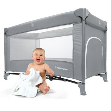 Moby-System Baby-Reisebett Reisebett Happy Traveller BASIC, Grau