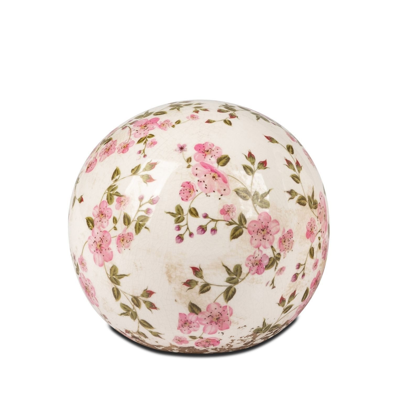 formano Dekovase Vintage Blüten, Höhe: cm, Farbe: Weiß, Motiv: Blumen
