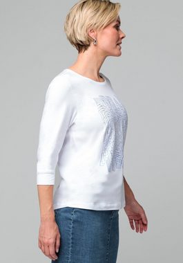 bianca Print-Shirt DINI mit modernem, dezent schimmernden Frontmotiv