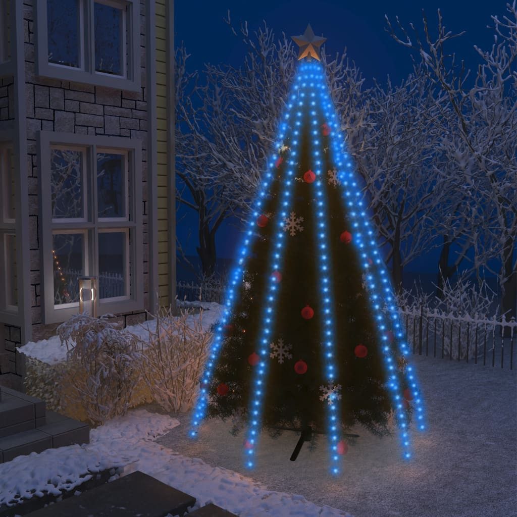 vidaXL Lichterkette 400 cm Weihnachtsbaum-Lichternetz mit 400 LEDs Blau 400 cm, 400-flammig