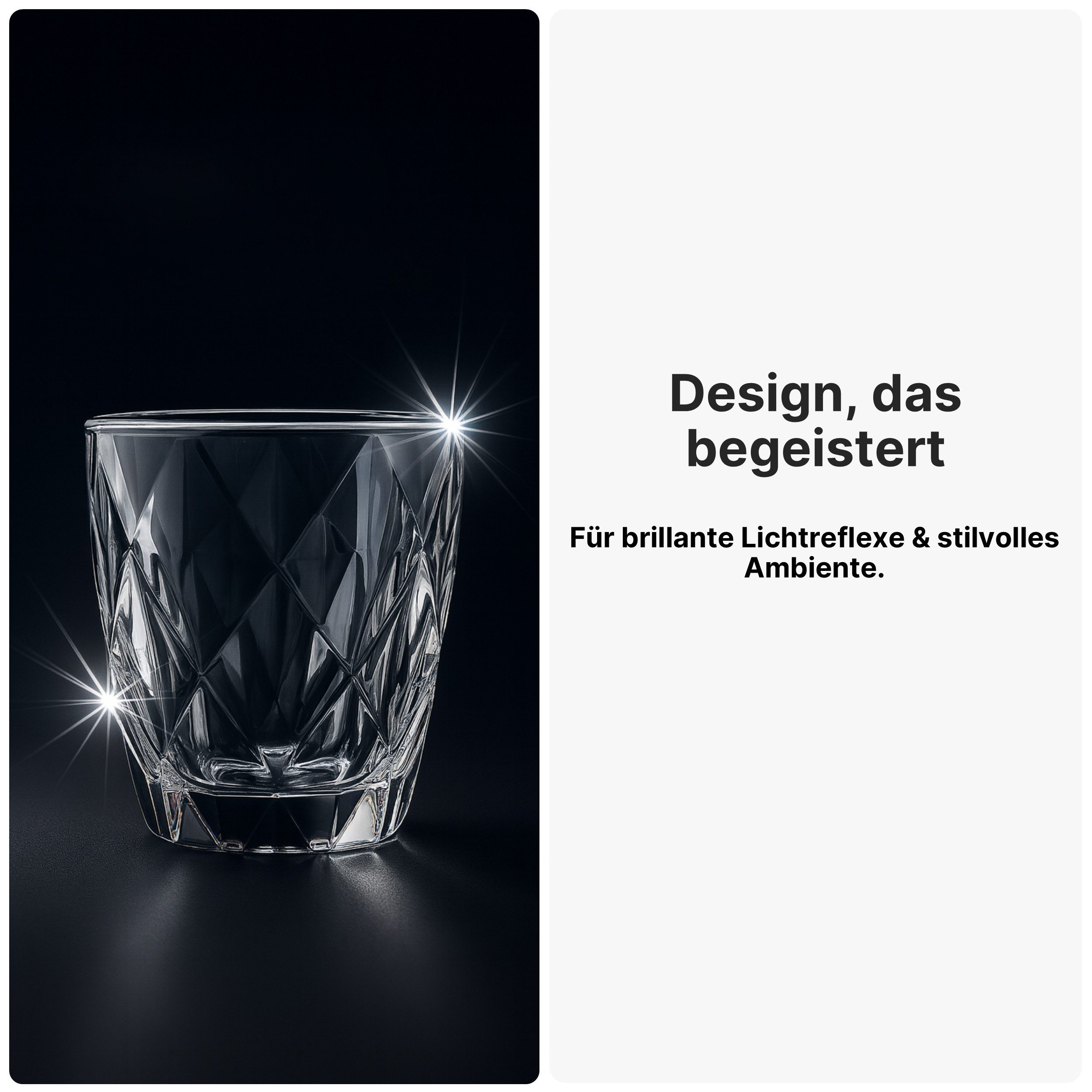 Brahmstein Gläser-Set Trinkgläser Set Wassergläser 6er Set für Cocktails Wasser, Softdrinks, 6-tlg., 6-teilig, Wassergläser-Set, 270ml – Bild 5 von 5