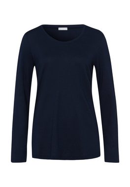 Hanro Pyjamaoberteil Sleep & Lounge (1-tlg) Schlafanzug Shirt Langarm - Baumwolle - Lockere Passform