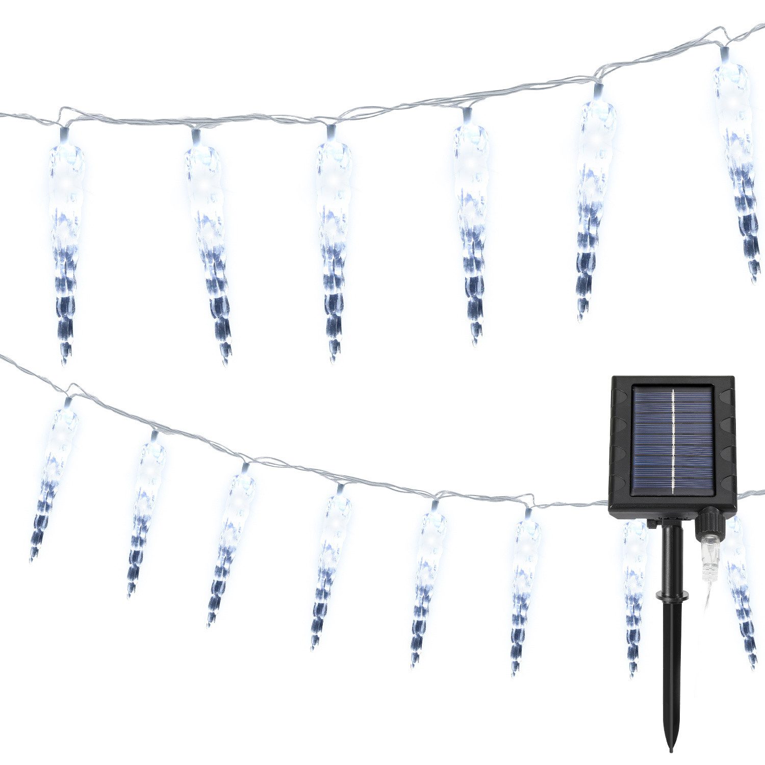 Clanmacy LED-Lichterkette 10 m 80 LED Eiszapfen Solar für Innen- und Außenb günstig online kaufen