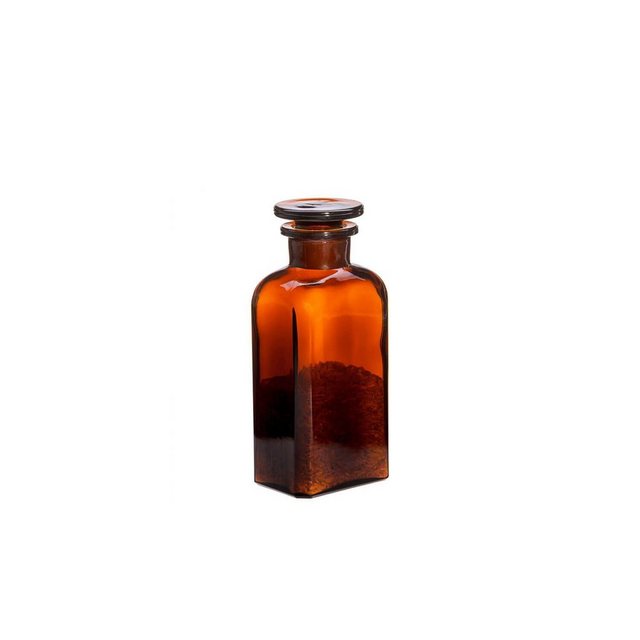 Jenaer Glas Vorratsdose “Apothekerflasche eckig 2er Set 0,25 l braun”, Glas