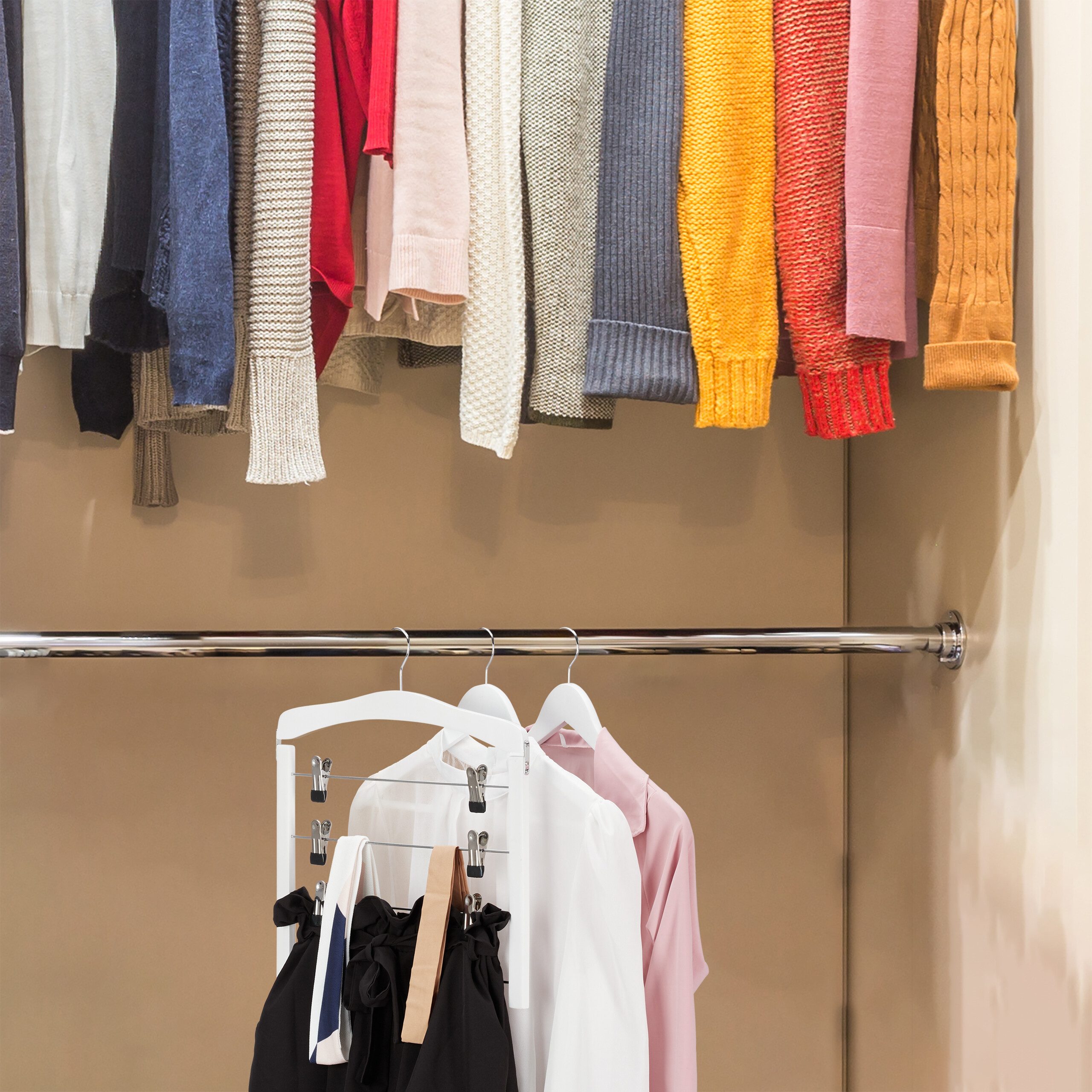 relaxdays Mehrfach-Kleiderbügel Rockbügel mehrfach 2er Set, günstig online kaufen